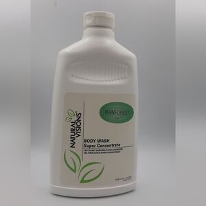 NEW Natural Visions Body Wash Super Concentrate Rainforest 33.8 fl oz / 1 Liter